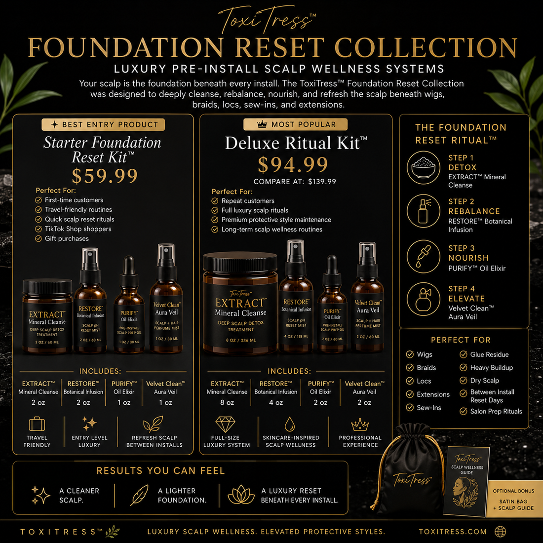 ToxiTress Full Size Luxury Scalp Wellness System collection