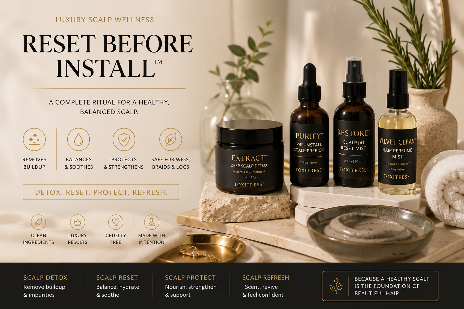 Pre-Install Scalp Wellness System | Starter Foundation Reset Kit™