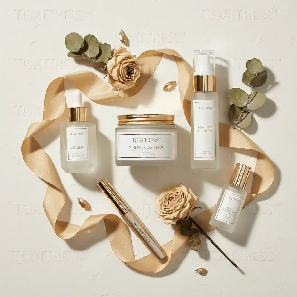 ToxiTress™ Premium Scalp Transformation Bundle with full 4-layer ritual, edge recovery, and scented treatment in an elegant package.