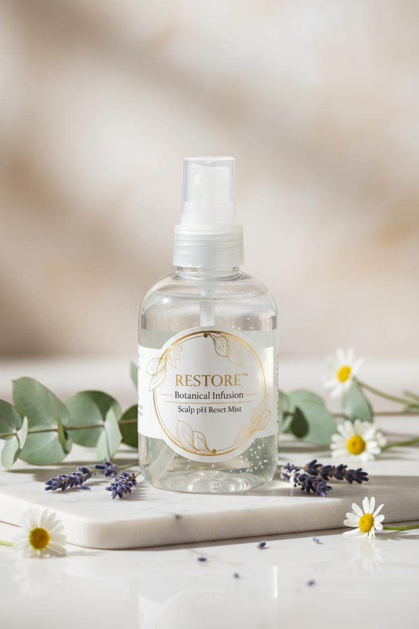ToxiTress Scalp pH Reset Mist spray bottle