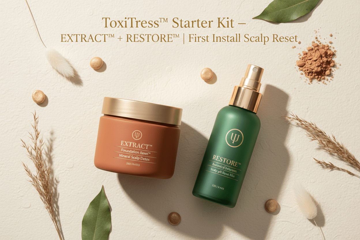 ToxiTress™ Starter Kit — EXTRACT™ + RESTORE™ | First Install Scalp Reset - ToxiTress™