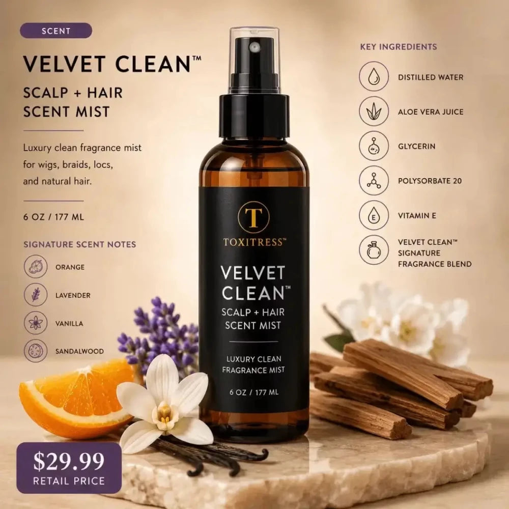 VELVET CLEAN™ Aura Veil™ — Scalp + Hair Scent Spray - ToxiTress™